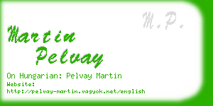 martin pelvay business card